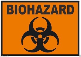 Biohazard Sticker Toxic Chemical D238 YOU CHOOSE SIZE - £1.13 GBP+