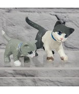 Vintage Barbie Playtime Pets Lot of 2 Cats Kittens Gray and White  - £11.80 GBP