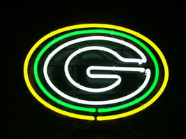 New NFL Green Bay Packers Logo Football Beer Bar Neon Light Sign 16&quot;x 13&quot; - £111.47 GBP