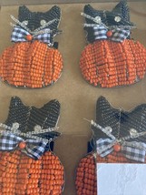 New Nicole Miller beaded cat halloween napkin rings holders x4 - £22.72 GBP