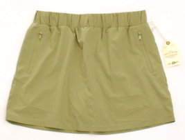 Telluride Clothing Co Women&#39;s L Green Skort Stretch Fabric Zip Pockets - $49.49