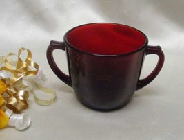 1146 Vintage Anchor Hocking Royal Ruby Sugar Bowl - $8.00