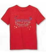 NWT Cat &amp; Jack Unisex Everyone Together Graphic Short Sleeve T-Shirt, Red - £5.33 GBP