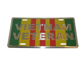 Vietnam Vet Veteran Ribbon World War License Plate 6&quot;x12&quot; - £5.41 GBP