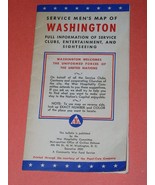 World War II Service Men&#39;s Map Of Washington Vintage 1940&#39;s Racial Ethnic - $68.95 CAD