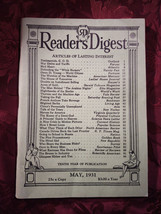 Readers Digest May 1931 Richard Francis Burton Mecca Felix Salten Howard Mingos - £10.80 GBP