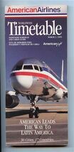 American Airlines Worldwide Timetable March 2, 1995 - $9.90