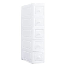 Super Light Weight Slim Plastic Bathroom Storage, Self-Assembling Organizer 5 Ti - £82.32 GBP