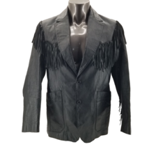 SCULLY Leather Fringed Hand Dress  Vintage  Western Wear Jacket Men&#39;s Si... - $139.90