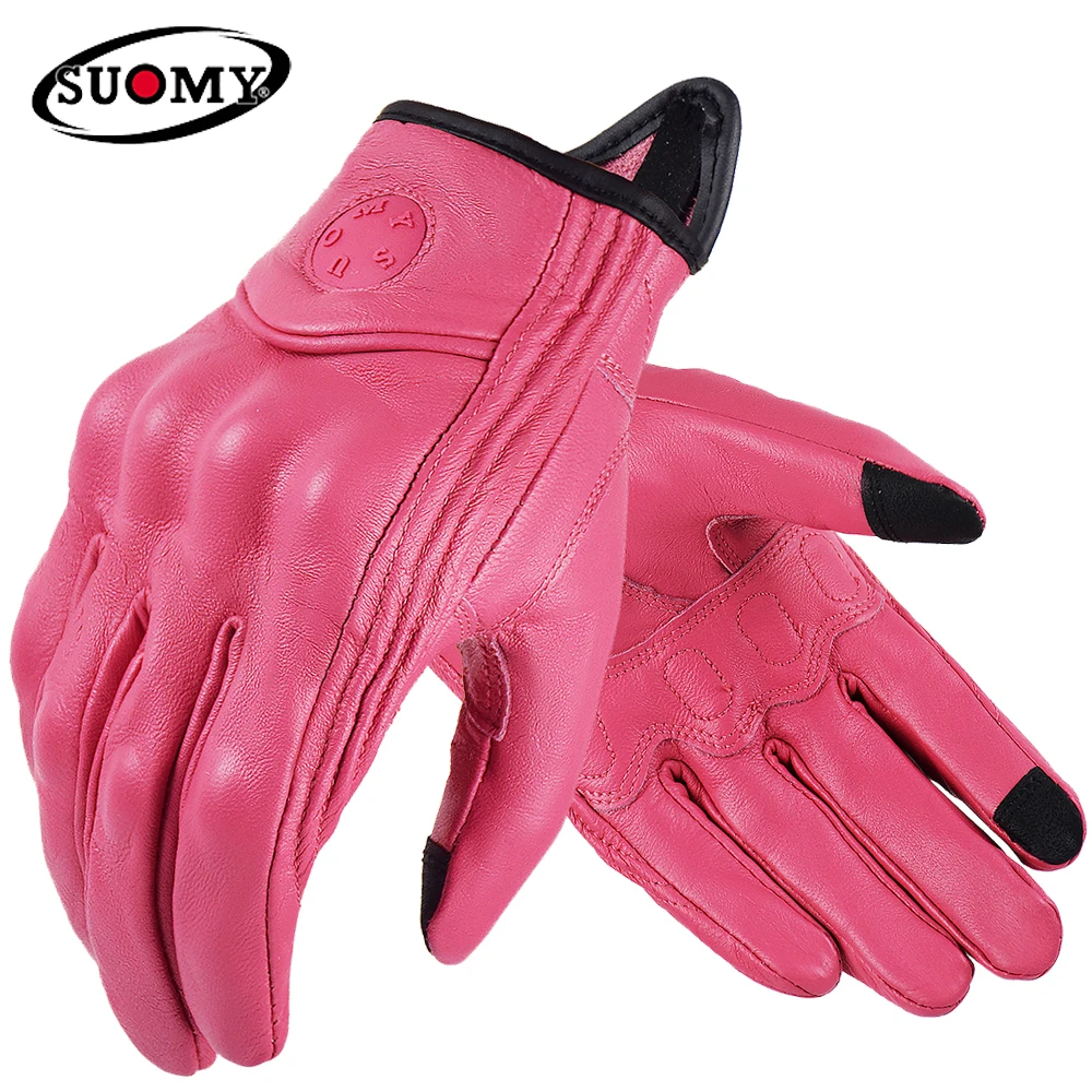 Vemar 2022 Spring New Leather Motorcycle Gloves Men Women 4 Season Driving Guant - £506.04 GBP