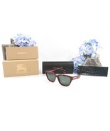 Burberry BE4277 Burgundy Red Acrylic Cat Eye Logo Sunglasses NWT Case - $256.52 CAD