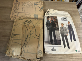 Vintage Vogue Designer Bill Blass Men&#39;s Sewing Pattern 2585 3 Pc Suit Sz 42 - £7.75 GBP