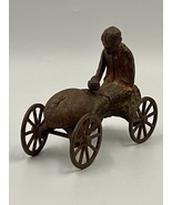 Vintage Cast Iron N.N. Hill Brass Co. Bell Toy Monkey Cracking Coconut 1905 - $459.24 CAD