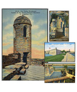 Castillo de San Marcos St. Augustine FL Lot of 4 Unused Mid-Century Post... - $255.23 MXN