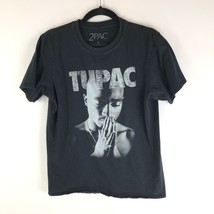 2Pac Tupac Black Short Sleeve Crewneck Cotton Graphic Print T-Shirt Size M - $7.84