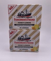 Fisherman&#39;s Friend Lozenges HONEY - LEMON 40 ct ( 2 boxes ) 80 lozenges TOTAL ^ - £11.68 GBP