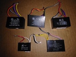 8II00 ASSORTED CAPACITORS, 12 PCS: 4MF, 3.5 + 4.5MF, 4.5 + 5 + 6MF, (2) ... - $23.26