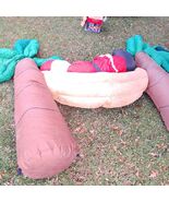 Gemmy Santa and palm trees Tropical Airblown Inflatable 6ft Holiday Livi... - $1,809.54 MXN