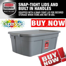 ??Rubbermaid Roughneck Carry Box Snap Storage Box 31 Gal Tote???Buy Now?? - £23.18 GBP