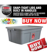 ??RUBBERMAID Roughneck CARRY BOX Snap STORAGE BOX 31 Gal TOTE???BUY NOW?? - £22.10 GBP