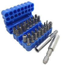 34 Pcs Screwdriver Bit Set With Magnetic Extension Bit Holder, Security Anti-Tam - £18.82 GBP