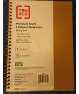 Tru Red Premium Kraft 1 subject notebook, 5.875&quot; by 9&quot; - $15.09 CAD