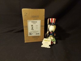 Jim Shore Peanuts Patriotic 6&quot; Resin Snoopy Figurine Fourth of July Americana - £27.51 GBP