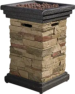 Christopher Knight Home Chesney Stone MGO Fire Column - 40,000 BTU, 19.5... - $400.99