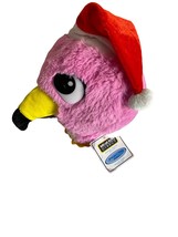 Ideal Toys Direct Christmas Santa hat Pink bird Stuffed Animal 9 inch Plush Toy - $14.84