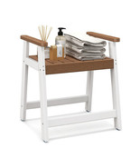 Shower Bench with Arms for Inside Shower Shaving Legs-Brown - Color: Brown - $147.99