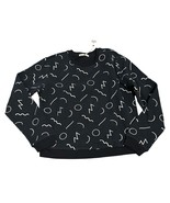 marine layer anytime sweatshirt black noodle print black size small New  - $43.56