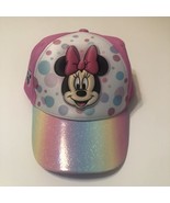 Disney Girls Minnie Trucker Pink Glitter 3D Pop Caps One Size Adjustable... - $305.00 MXN