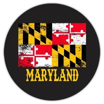 Maryland : Gift Coaster Flag Distressed Souvenir State USA Christmas Coworker - £3.73 GBP