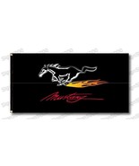 Mustang with Flames on a 3 ft x 5 ft Black flag with Grommets  - €17,37 EUR