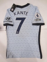 N&#39;Golo Kante #7 Chelsea FC EPL Match Slim Blue Away Soccer Jersey 2020-2021 - £87.91 GBP
