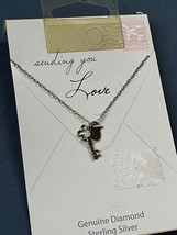 Dainty Sterling Silver Chain w Small Skeleton Key &amp; Locket Pendant Necklace – - £15.23 GBP