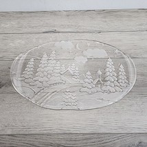 Mikasa Frosted Glass Winter Christmas Scene Serving Dish With Handles  1... - £15.29 GBP