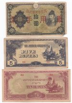 Japon, plein De 3 Différentes Billets de Banque, Assortiment État - $16.53