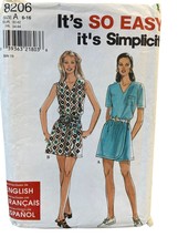 Simplicity Sewing Pattern 8206 Romper Misses Size 6-16 - $9.74