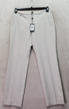 Adrianna Papell Kate Pants Women&#39;s Size 6 Platinum Polyester Pocket Straight Leg - £25.89 GBP