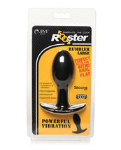 Curve Toys Rooster Rumbler Vibrating Silicone Anal Plug Large - Black - £31.97 GBP