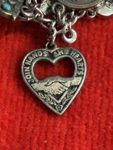 Beta Sigma Phi Sterling Heart Charm Join Hands and Hearts 1969-1970 - $12.64