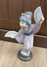 Llardo Madame Butterfly Fans Asian Geisha Japanese Figurine #4991 - £78.22 GBP