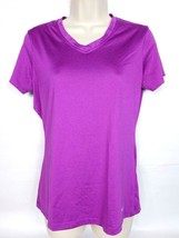 Fila Women&#39;s Athletic Workout T-Shirt Medium Solid Purple Athletic V Neck - £15.90 GBP