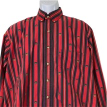 Gant Salty Dog Mens Large Imperial Poplin Shields Red Striped Button Shi... - $32.71