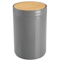 mDesign Plastic Round Trash Can Small Wastebasket - Garbage Bin Containe... - £34.60 GBP