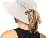 Women&#39;S Outdoor Uv-Protection-Foldable Sun-Hats Mesh Wide-Brim Beach Fis... - £14.84 GBP