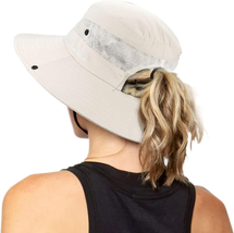 Women&#39;S Outdoor Uv-Protection-Foldable Sun-Hats Mesh Wide-Brim Beach Fishing Hat - £14.85 GBP