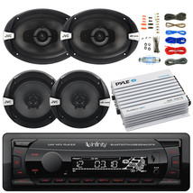 Infinity Stereo Receiver, 2x 6x9&quot; Speakers, 2x 6.5&quot; Speaker, Bluetooth A... - £269.68 GBP