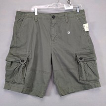 NWT Aero Men&#39;s 36x10 Stretch Cargo Shorts Army Green Gorpcore Skater Out... - $27.00
